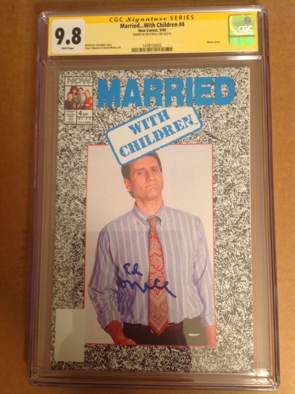 CGC 98 SS Married With Children 4 signed by Ed ONeill Al Bundy