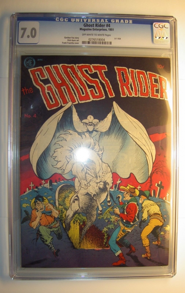 Ghost Rider 4 FVF CGC 70 1951 ME Golden AgeFrazetta cover Dick Ayers art