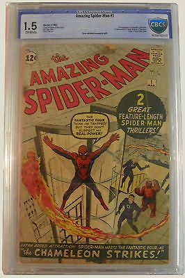 AMAZING SPIDERMAN 1 1963 CBCS NOT CGC 15 UNRESTORED ORIGIN RETOLD FF XOVER