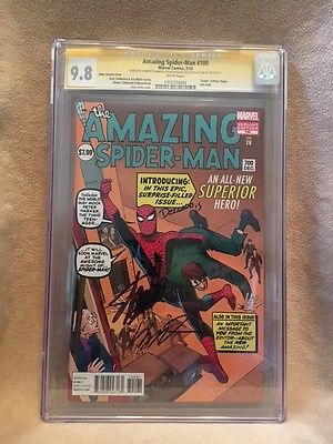 THE AMAZING SPIDERMAN 700 CGC SS 98 Ditko Variant Signed  STANRAMOSDELGADO