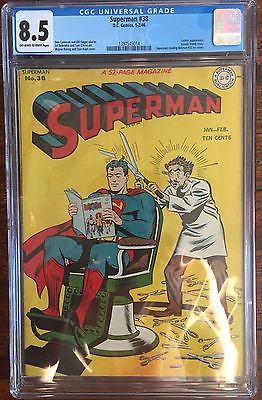 SUPERMAN 38 CGC 85 OFFWHITE TO WHITE PAGES 