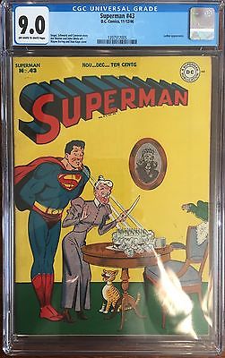 SUPERMAN 43 CGC 90 OFFWHITE TO WHITE PAGES 