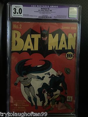 Batman 2  Golden Age Key  2nd Joker  2nd Catwoman CGC 30 C1