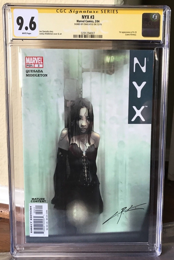 LOGAN Movie  Marvel NYX 3 CGC 96 Signature Series Signed by creator of X23