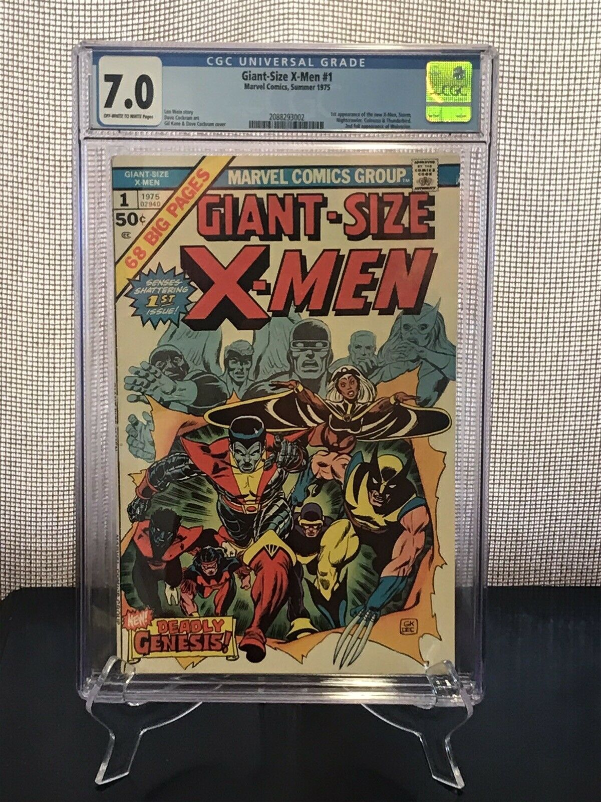 GiantSize XMen 1  CGC 70 Marvel 1975 1st App New XMen 2nd Wolverine