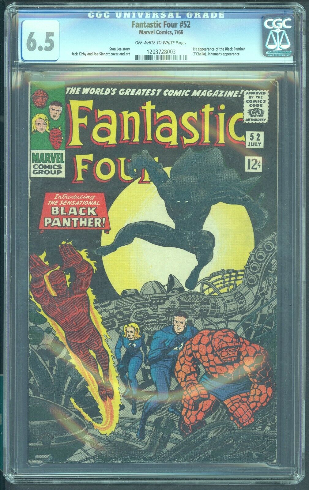 Fantastic Four 52 CGC 65 OFWP 1ST App Of Black Panther 