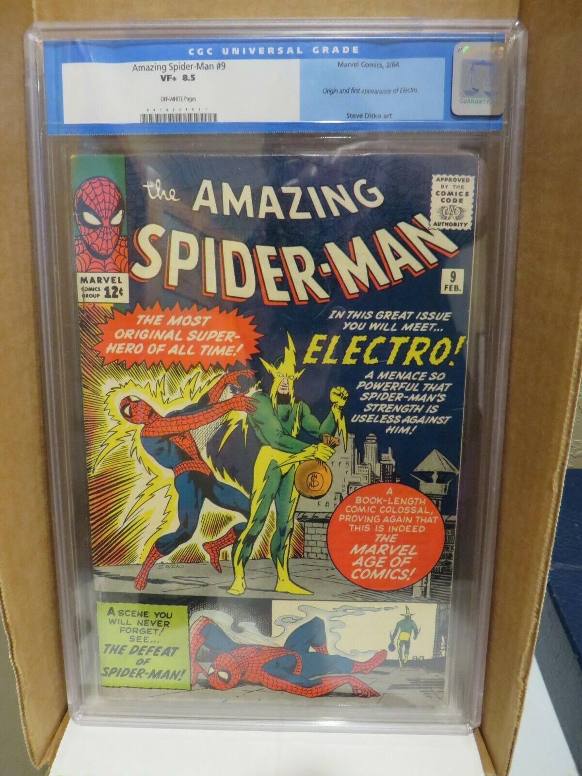 CGC 85 VF MARVEL AMAZING SPIDERMAN 9 FIRST APPEARANCE ELECTRO
