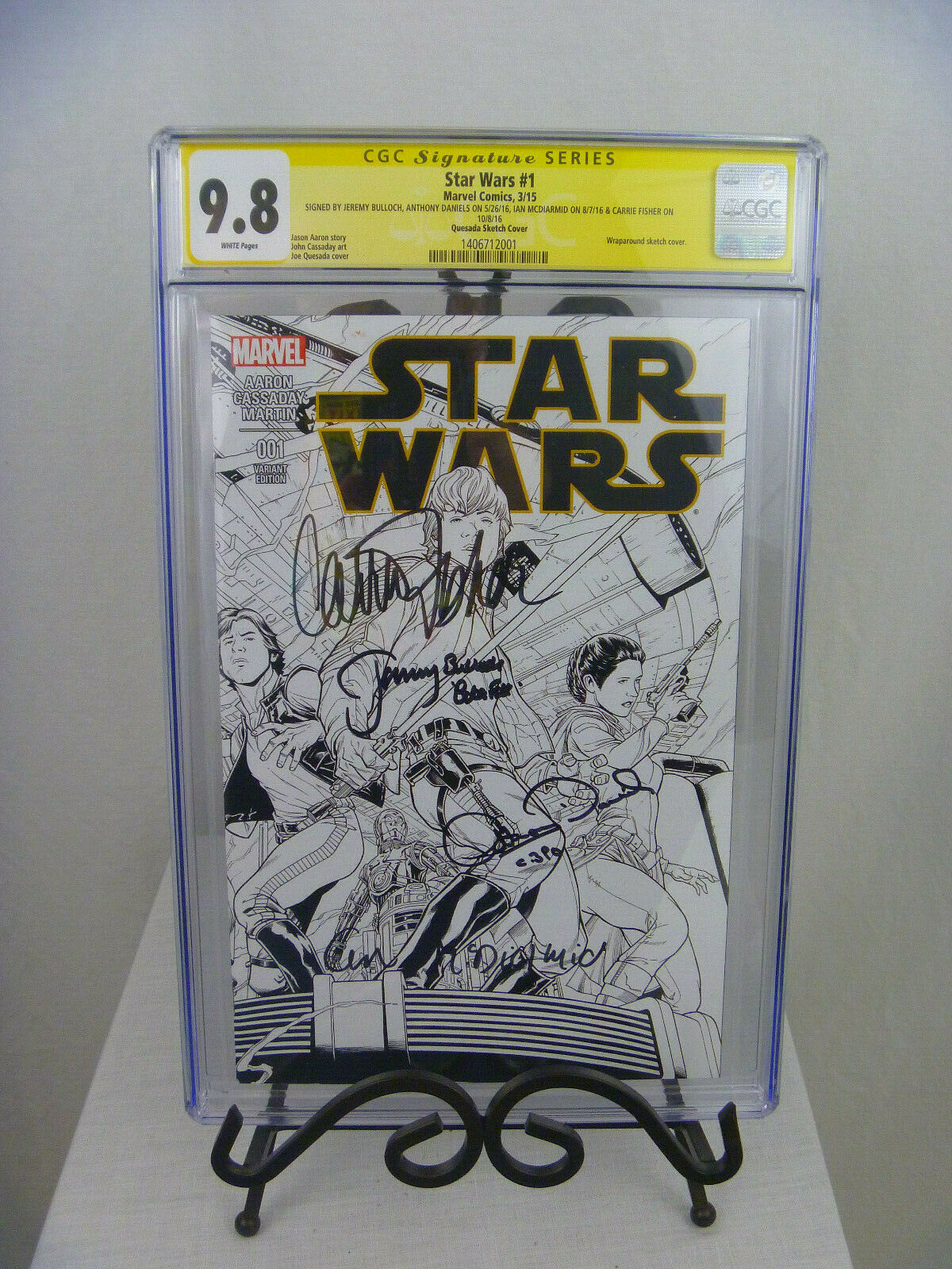 Star Wars 1 CGC SS 98 1500 Variant Signed X4 Carrie Fisher Ian Mcdiarmid 