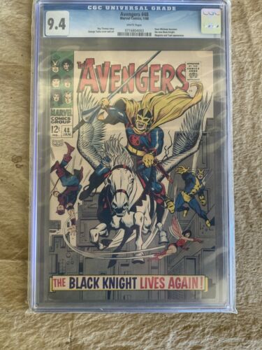 Avengers 48 CGC 94 White Pages 1968 Black Knight Beautiful Copy
