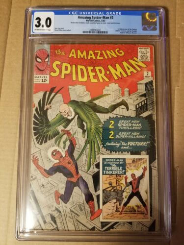 Amazing SpiderMan 2 CGC 30 GVG White to OW Pages 1st Appearance of Vulture 
