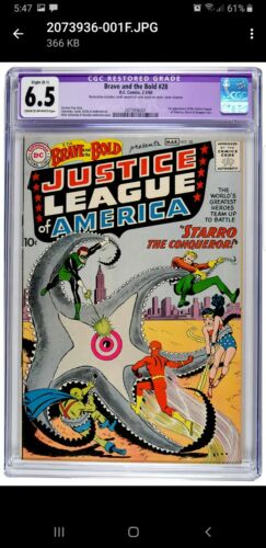 Brave and the Bold 28 CGC 65 CreamOW 1st Appearance of the Justice League 