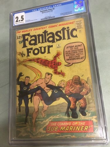 Fantastic Four 4 CGC 25 Cr To OW Pgs 1st Silver Age SubMariner 3 Day Auction