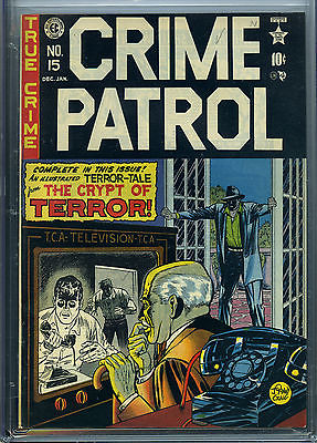 CRIME PATROL 15  CGC  EC  1st Crypt Keeper  Crypt of Terror  High grade