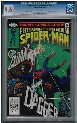 CGC 96 SPECTACULAR SPIDERMAN 64 WHITE PAGES 1ST APPEARANCE CLOAK AND DAGGER