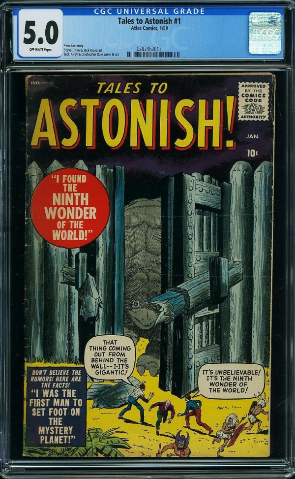 TALES TO ASTONISH 1 CGC 50 OWP DITKO HULK AVENGERS SPIDERMAN 27 35 13