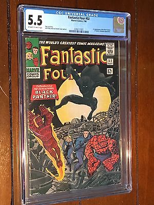 FANTASTIC FOUR 52 1966  CGCGRADED 55  1ST APPEARANCE OF THE BLACK PANTHER