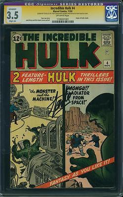 INCREDIBLE HULK 4 CGC VG SIGNATURE SERIES LOOKS 60 1 COMIC STAN LEE AVENGERS