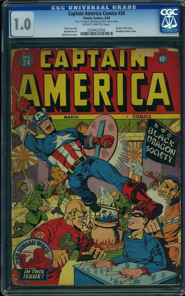 CAPTAIN AMERICA 24 CGC GRADED GOLDEN AGE AVENGERS 1 COMIC 4 SPIDERMAN XMEN HULK