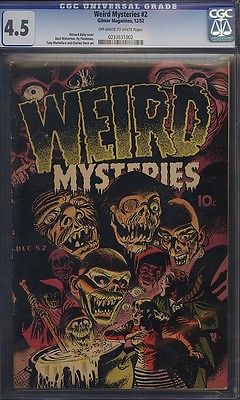 Weird Mysteries 2 CGC 45 OWW Classic Baily Monster Cover 1952 Basil Wolverton