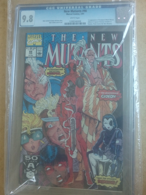 Marvel Comics THE NEW MUTANTS 98 1st appearance of Deadpool 1991 CGC 98