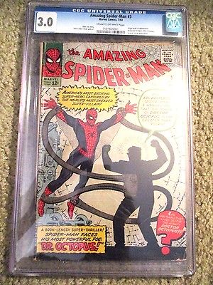 1963 AMAZING SPIDER MAN   3 CGC 30 Marvel Comics