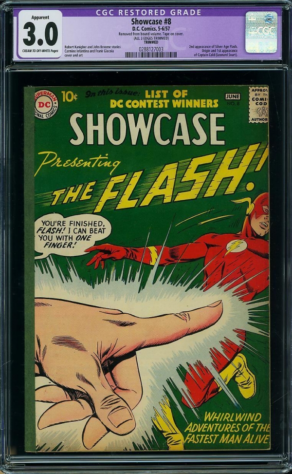 SHOWCASE 8 CGC 30 2 ND FLASH 1 COMIC SUPERMAN JUSTICE LEAGUE AMERICA BATMAN