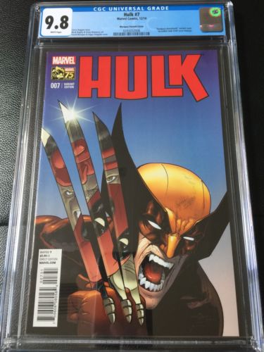 HULK 7 DEADPOOL PHOTOBOMB VARIANT CGC 98 WOLVERINE COVER SWIPE 340 VERY RARE 