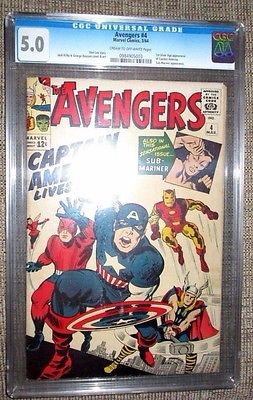 CGC 50 AVENGERS 4 CAPTAIN AMERICA