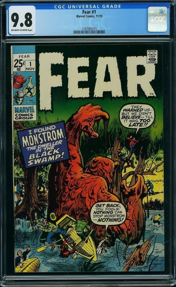 Fear 1 CGC 98 RARE TOP GRADED 1970 GIANT HORROR KIRBY 1 of JUST 4 NMMINT TOTAL