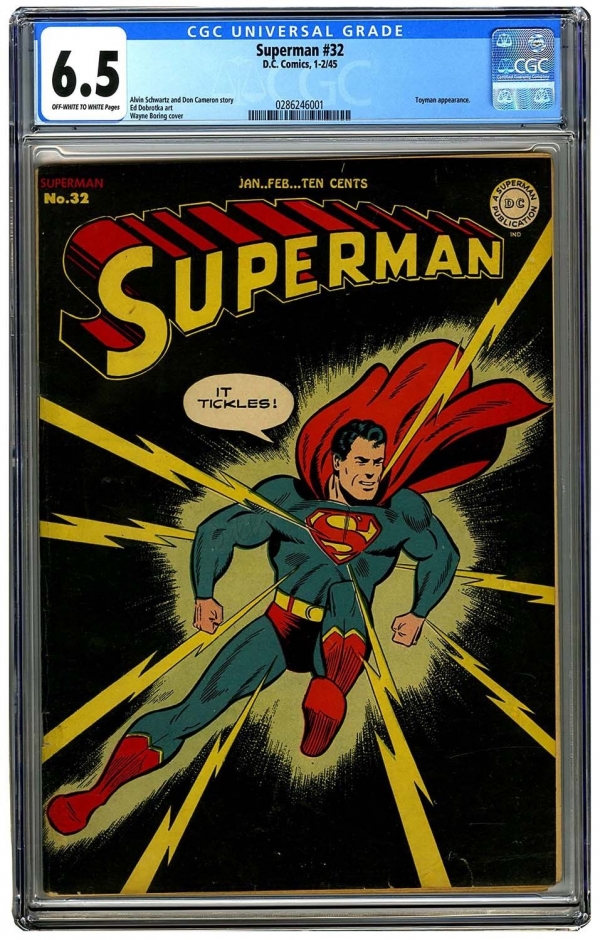 Superman 32 CGC 65 OW to W pages It Tickles Toyman appearance great book