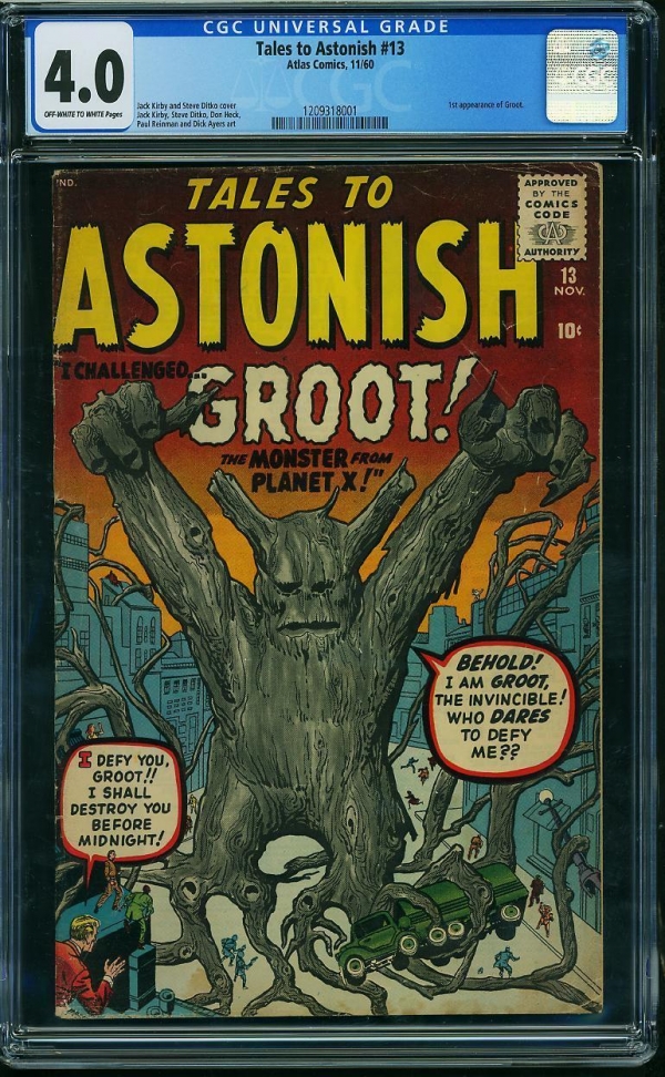 TALES TO ASTONISH 13 CGC VG 40 1 ST GROOT OWWP GUARDIANS OF GALAXY AVENGERS