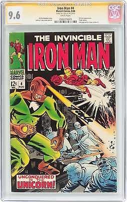 Iron Man 4 CGC 96 White Pages SS Stan Lee Highest SS  Silver Surfer ad