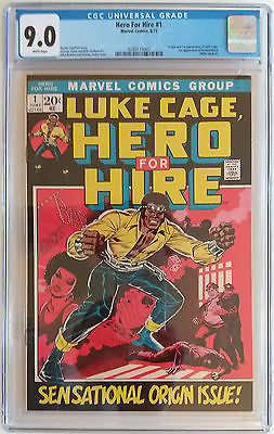 HERO FOR HIRE 1  CGC 90   0289115007  Origin  1st appearance of Luke Cage