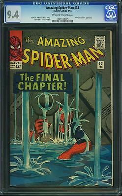 AMAZING SPIDERMAN 33 CGC NM 94 OWWP DITKO BEST STORY EVER AVENGERS 1 COMIC