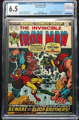 IRON MAN 55 1973 CGC 65 MAJOR KEY 1ST APPS THANOSDRAX THE DESTROYERSTARFOX