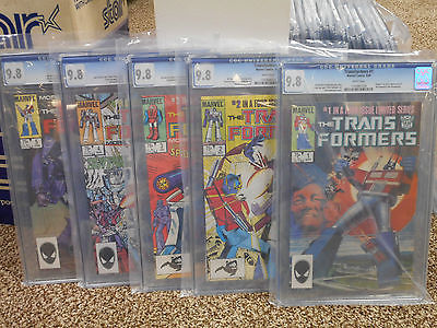 Transformers ALL cgc 98 1 2 3 4 5 1st appearance Marvel 198485 Spiderman WHITE