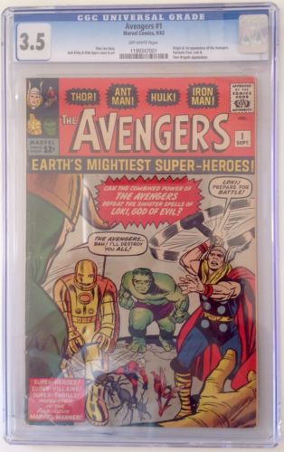 THE AVENGERS  1 CGC 35 VG   UNRESTORED ORIGINAL US ED MAJORY KEY MARVEL COMIC