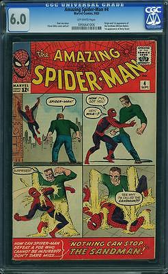 AMAZING SPIDERMAN 4 CGC 60 OW PAGES  1ST APP  ORIGIN SANDMAN  DITKO ART