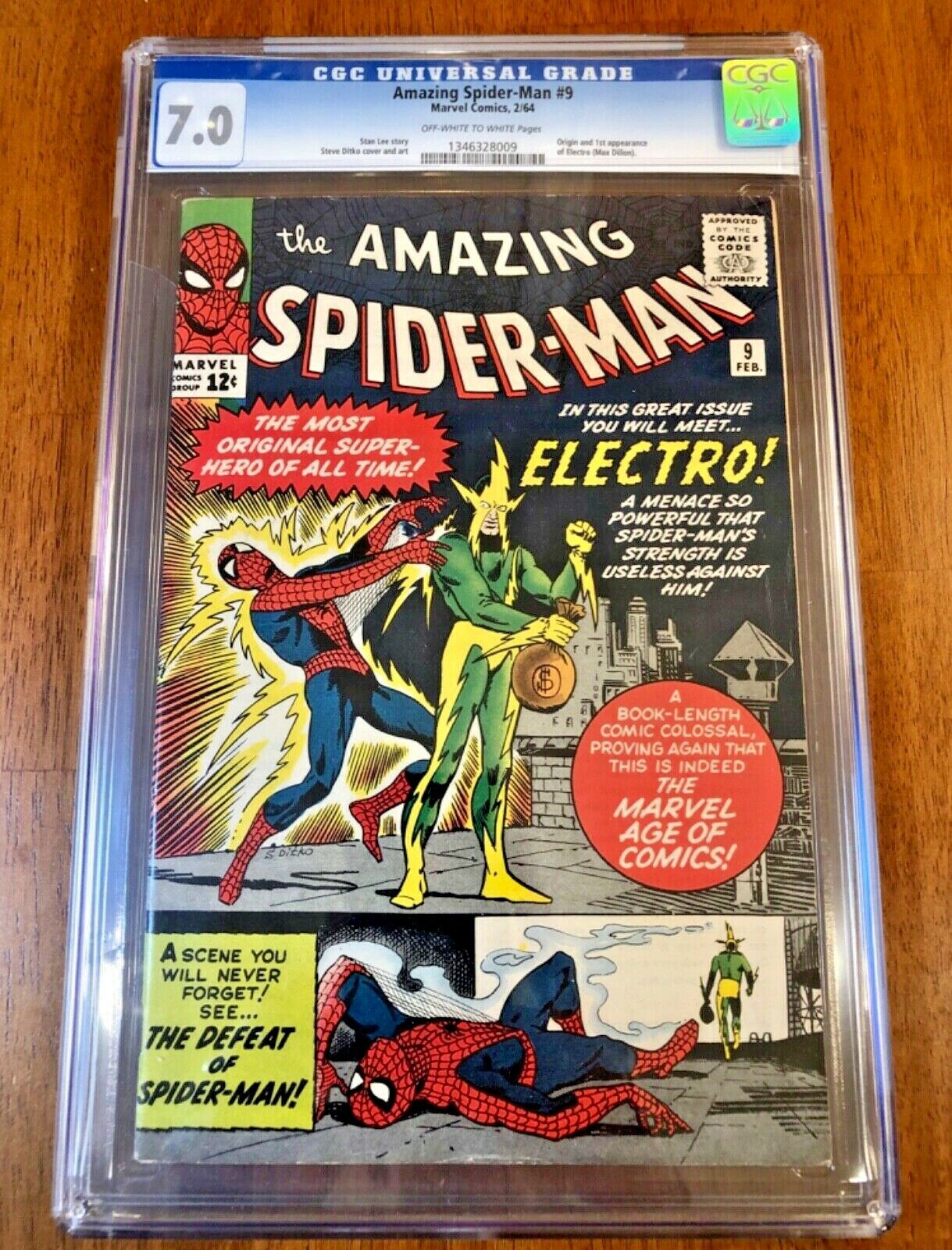 CGC 70 Amazing SpiderMan  9 264 1st Electro appearance before Sinister Six