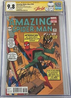 Amazing Spiderman 700 Ditko Signed  Head Sketched Stan Lee on BDay CGC 98 SS