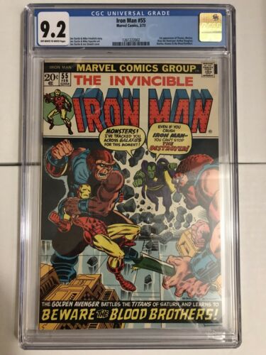 Iron Man 55 CGC 92 1st app Thanos and Drax Beautiful Book CHEAPEST ON eBay