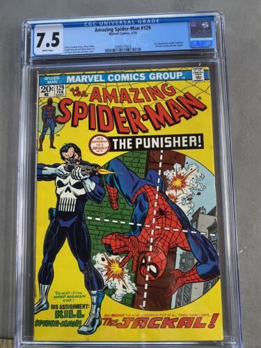 Amazing Spiderman 129 CGC 75 1st Punisher Frank Castle and 1st Jackal 1974