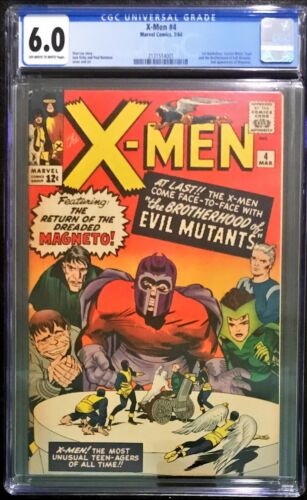 XMen 4 1964  CGC  60  1st Quicksilver 1st Scarlet Witch 1st Toad