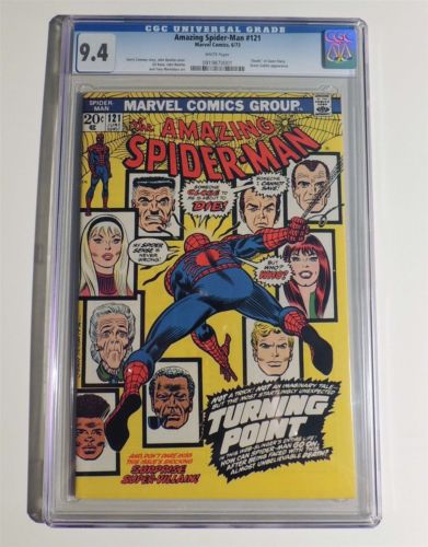 ESM002 Marvel Comics THE AMAZING SPIDERMAN 121 CGC 94 NM 1973 