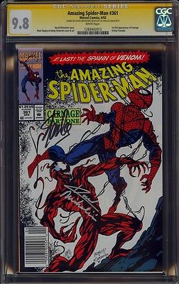 AMAZING SPIDERMAN 361 CGC 98 2X SS DAVE MICHELINIE STAN LEE 1ST APP CARNAGE HOT