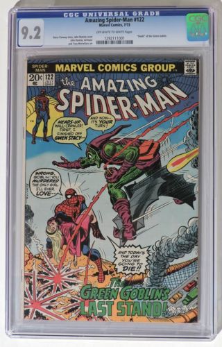 S140 AMAZING SPIDERMAN 122 Marvel CGC 92 NM 1973 Death of Green Goblin 