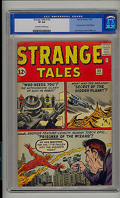 Strange Tales 102 CGC 80 VF Unrestored Marvel Fantastic Four 1st Wizard OWW