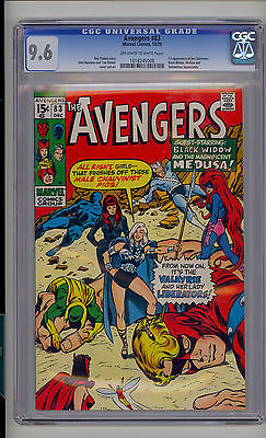 Avengers 83 CGC 96 NM Marvel 1st Valkyrie Lady Liberators Medusa Inhumans OWW