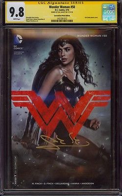 WONDER WOMAN 50 CGC 98 SS GAL GAGOT MOVIE COMING SOON SUPER RARE CELEBRITY SIG