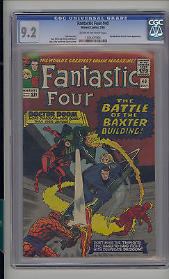 Fantastic Four 40 CGC 92 NM Unrestored Marvel Doctor Doom Daredevil CROW Pgs